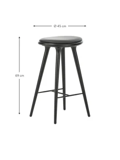 Sgabello Da Bar In Legno Di Faggio High Stool