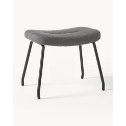 Sgabello Imbottito Con Gambe In Metallo Wing