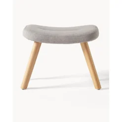 Sgabello Imbottito Con Gambe In Legno Wing