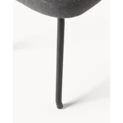 Sgabello Imbottito Con Gambe In Metallo Wing