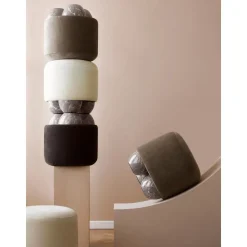 Sgabello Imbottito Lino