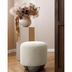 Sgabello Imbottito Lino