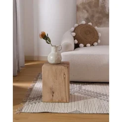 Sgabello In Legno Di Quercia Massiccio Block