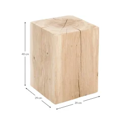 Sgabello In Legno Di Quercia Massiccio Block
