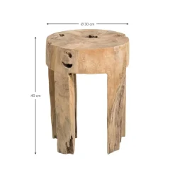 Sgabello In Legno Di Teak Java