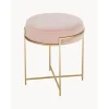 Sgabello In Velluto Con Struttura In Metallo Madeleine