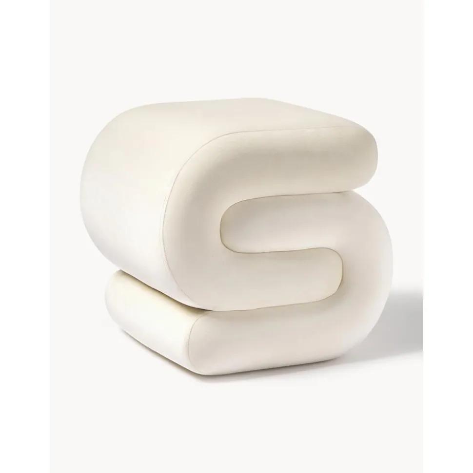 Sgabello In Velluto Merle