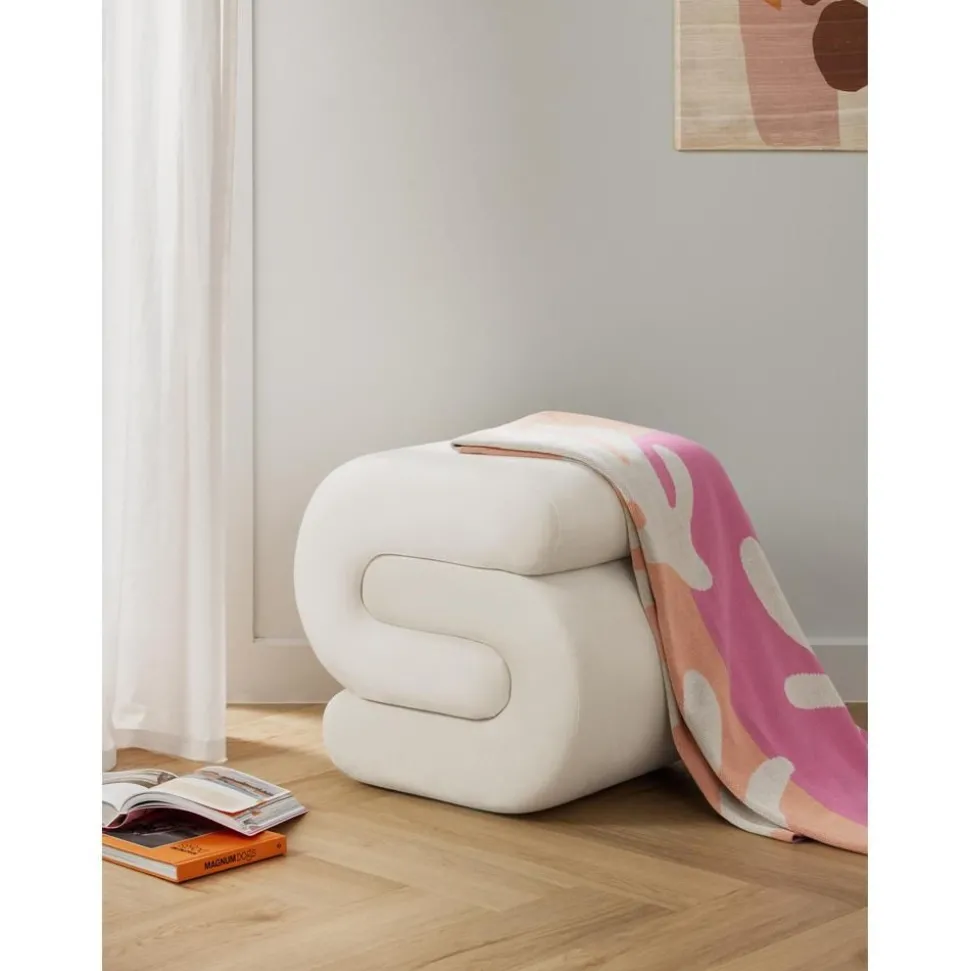 Sgabello In Velluto Merle