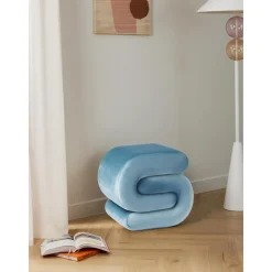 Sgabello In Velluto Merle