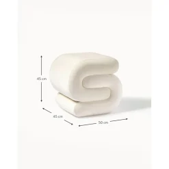 Sgabello In Velluto Merle