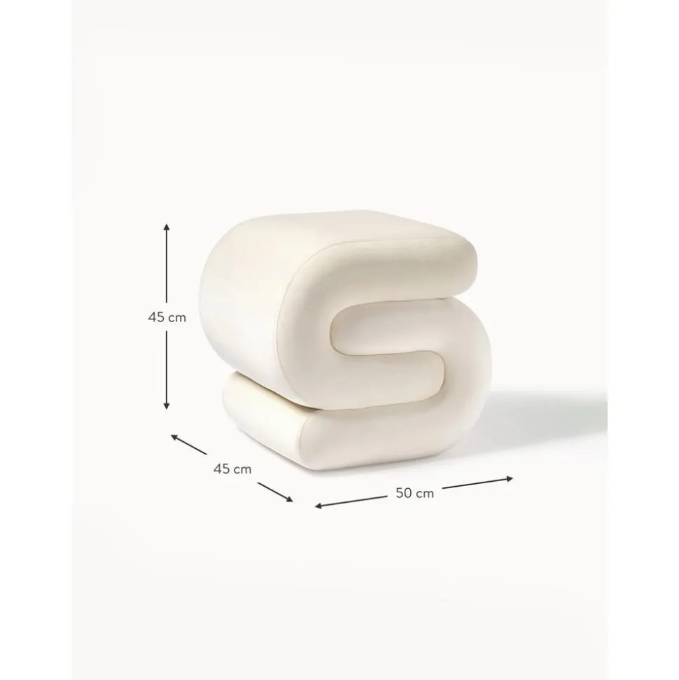 Sgabello In Velluto Merle