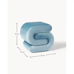 Sgabello In Velluto Merle