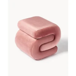 Sgabello In Velluto Merle