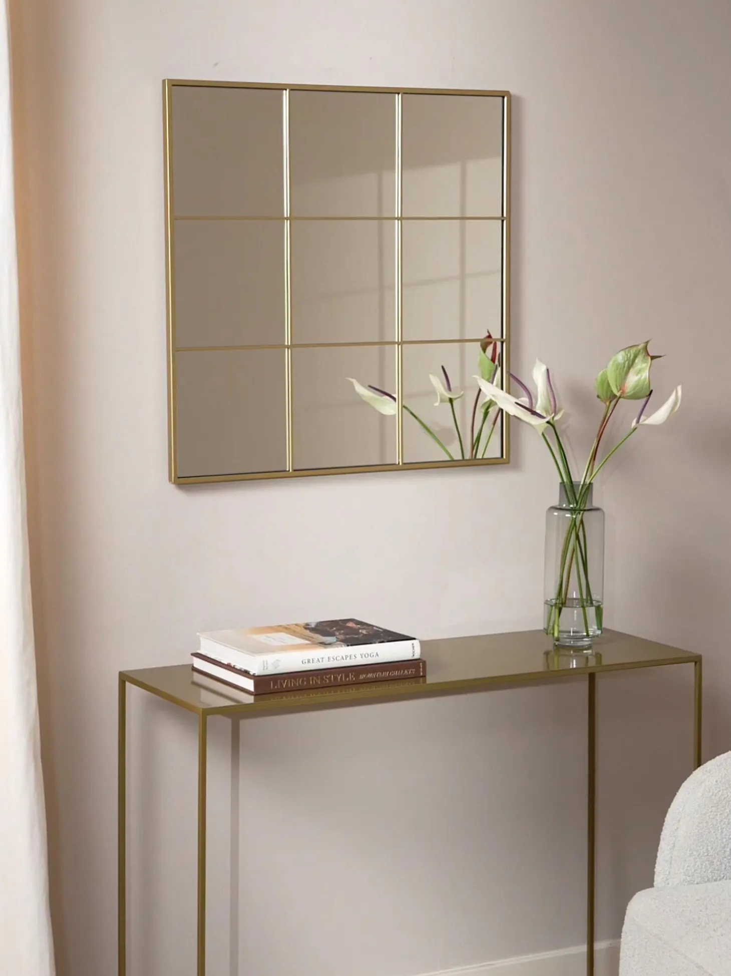 Specchio Angolare Da Parete Effetto Finestra Clarita