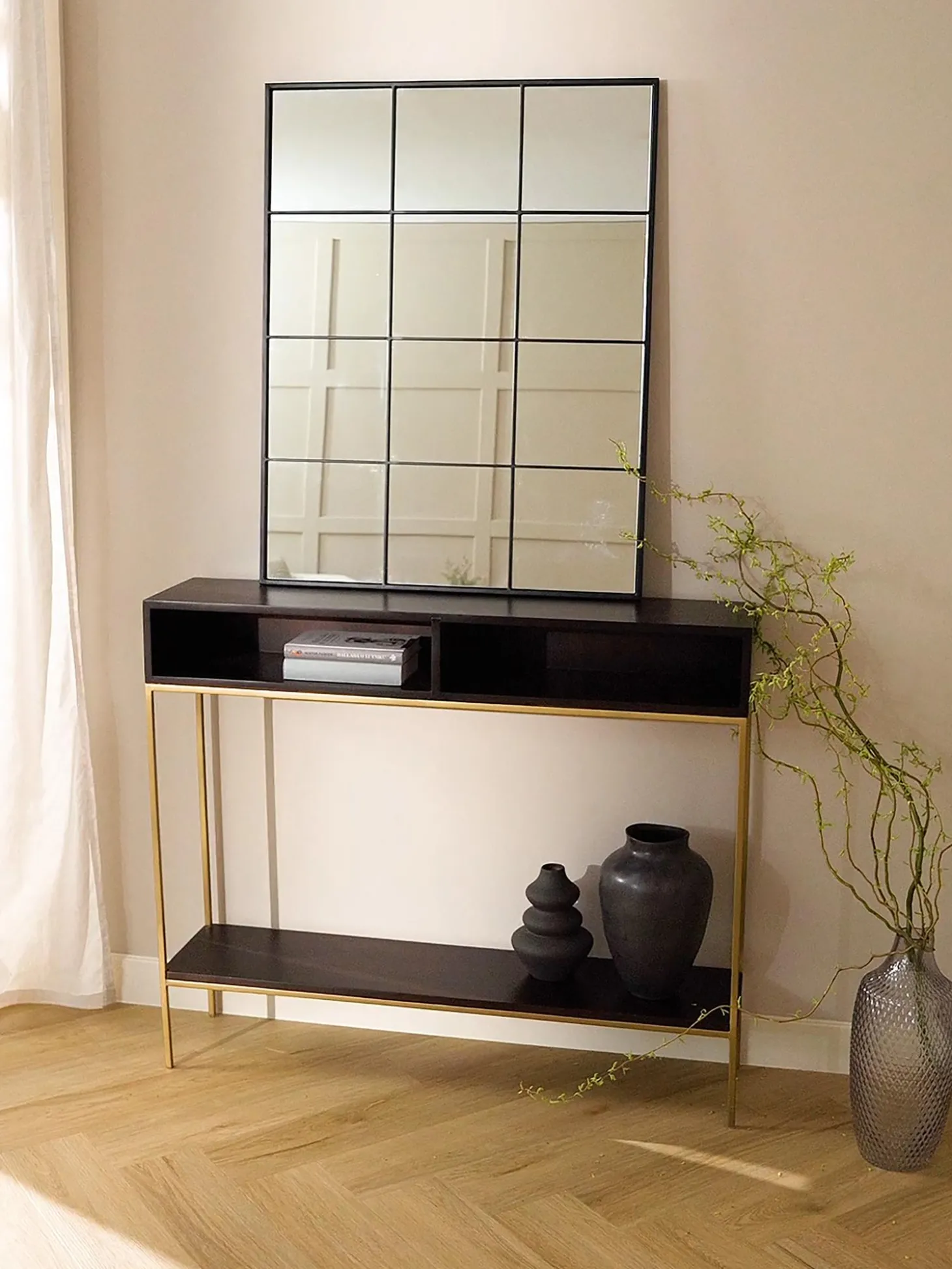 Specchio Angolare Da Parete Look Finestra Clarita