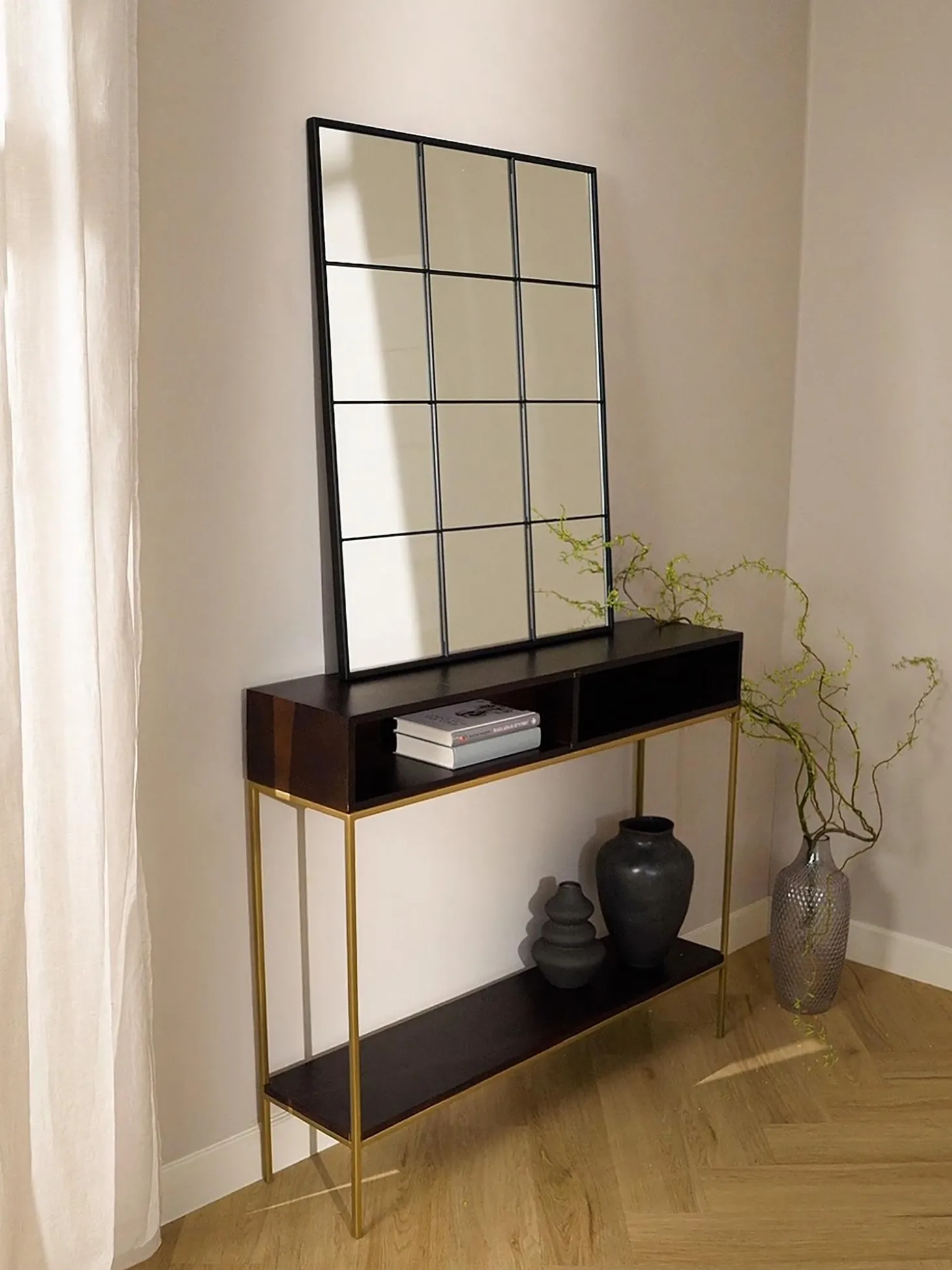 Specchio Angolare Da Parete Look Finestra Clarita