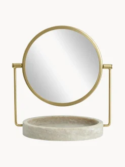 Specchio Cosmetico Con Base In Marmo Haja