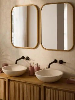 Specchio Da Parete Con Cornice In Legno Di Quercia Levan