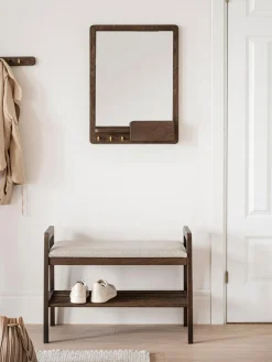 Specchio Da Parete Con Mensola In Legno Di Quercia Inverness