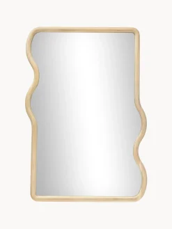 Specchio Da Parete Ondulato In Legno Stream