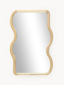 Specchio Da Parete Ondulato In Legno Stream