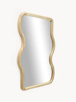 Specchio Da Parete Ondulato In Legno Stream