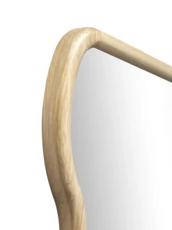 Specchio Da Parete Ondulato In Legno Stream