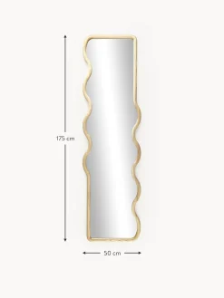 Specchio Da Parete Ondulato In Legno Stream