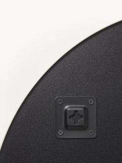 Specchio Da Parete Rotondo Con Mensola In Legno Aaron