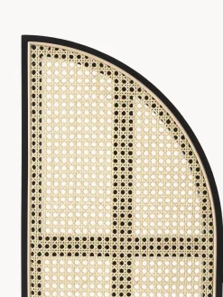 Specchio Da Terra Con Paravento In Rattan Aura