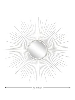 Specchio Decorativo Con Cornice In Metallo Argentato Ella