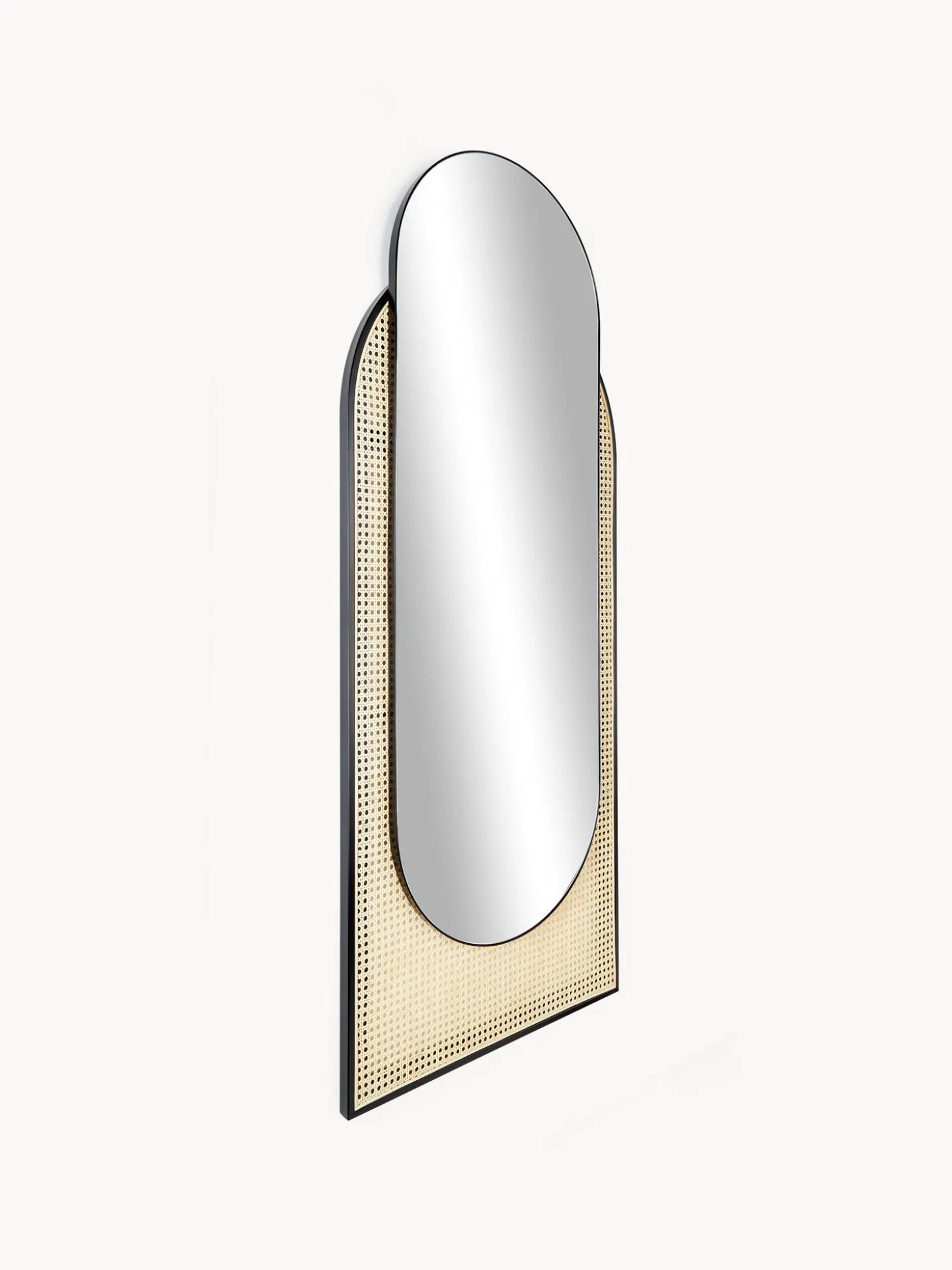 Specchio Ovale Da Parete Con Intreccio Viennese Esma