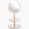 Specchio Per Trucco Rotondo Con Ingrandimento E Ripiani Tosca