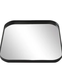 Specchio Quadrato Da Parete Con Cornice In Metallo Nero Ivy