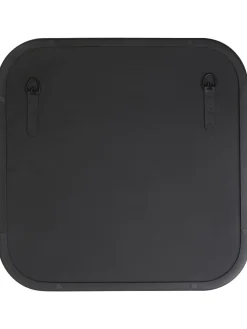 Specchio Quadrato Da Parete Con Cornice In Metallo Nero Ivy