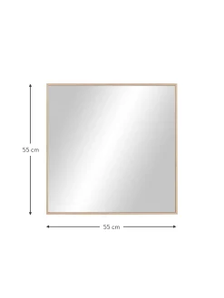 Specchio Rettangolare Da Parete Con Cornice In Legno Di Quercia Marrone Avery