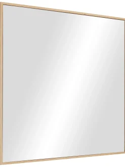 Specchio Rettangolare Da Parete Con Cornice In Legno Di Quercia Marrone Avery