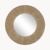 Specchio Rotondo Da Parete Con Cornice In Corda Beige Citra