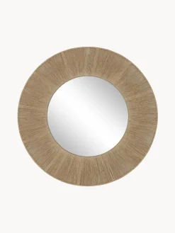 Specchio Rotondo Da Parete Con Cornice In Corda Beige Citra