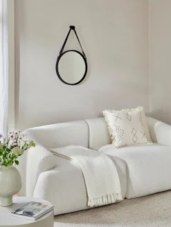 Specchio Rotondo Da Parete Con Cinghia Per Appenderlo Liz