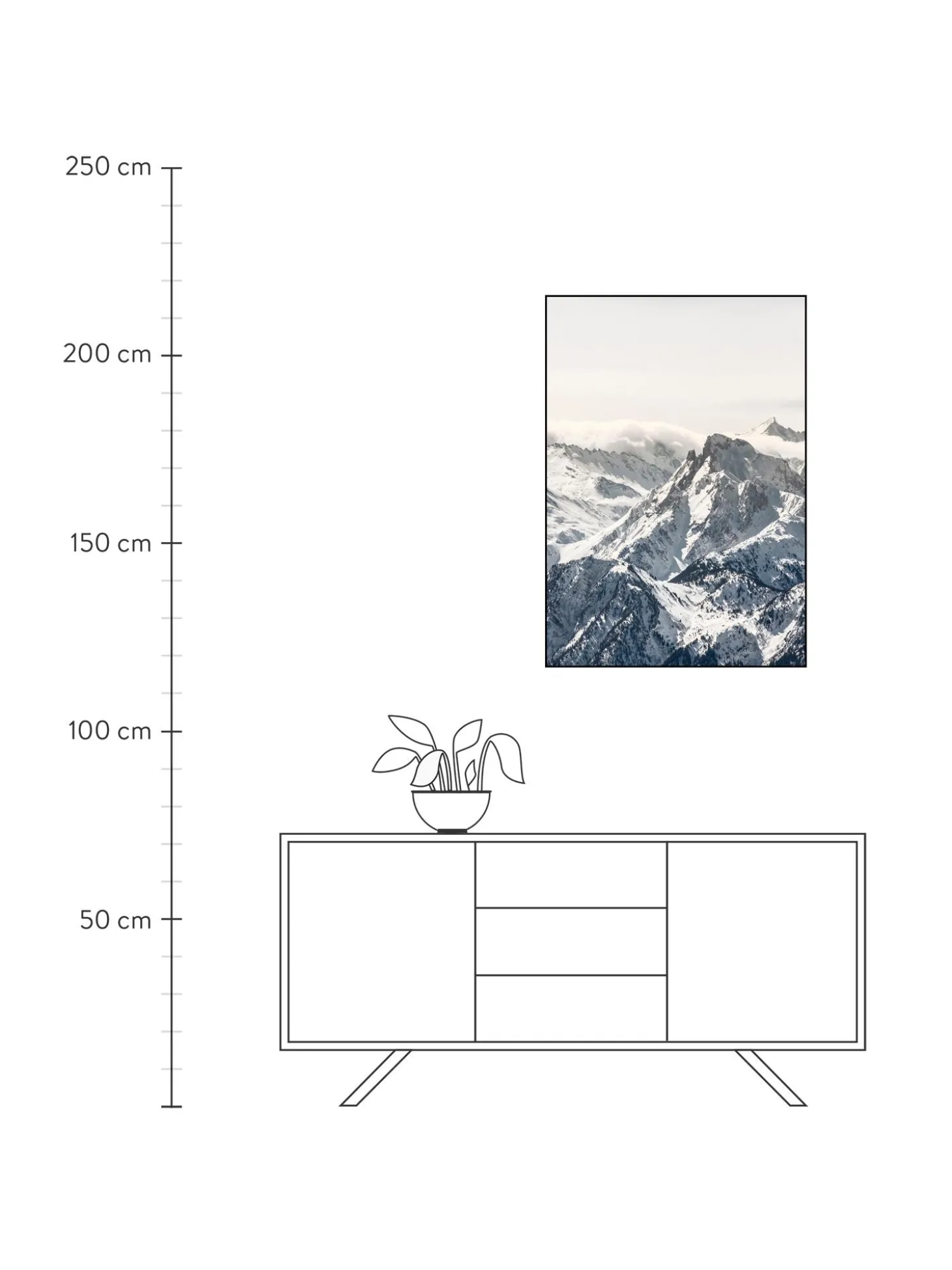Stampa Digitale Incorniciata White Mountain