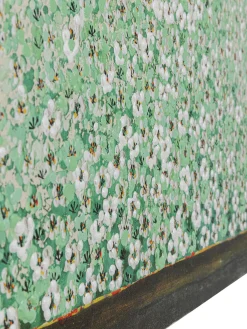 Stampa Su Tela Dipinta A Mano Flower Boat