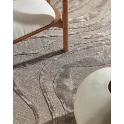 Tappeto A Pelo Corto Fatto A Mano Con Motivo A Rilievo Winola