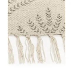 Tappeto In Cotone A Tessitura Piatta Con Bordo Sfrangiato Klara