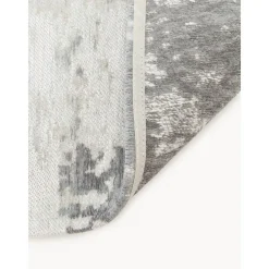 Tappeto In Cotone Argento/Grigio Chiaro Con Tessitura Piatta Louisa