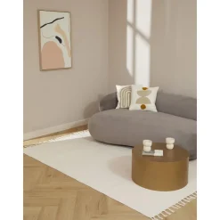 Tappeto In Cotone Sottile Tessuto A Mano Agneta