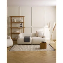 Tappeto In Lana Tessuto A Mano Con Frange Rue