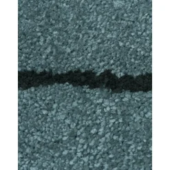 Tappeto Rotondo A Pelo Lungo Blu Petrolio Davin, Fatto A Mano