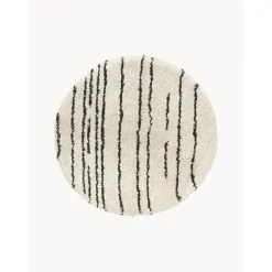 Tappeto Rotondo E Soffice A Pelo Lungo Fatto A Mano Dunya