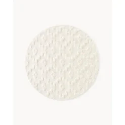 Tappeto Rotondo In Cotone Con Struttura In Rilievo Idris